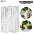 thumbnail image 2 of XMMSWDLA 100 Pcs 8.26 Inch white Flexible Plastic Drinking Straws,Individually Wrapped , Bendable,Disposable,Thick Straw for Party, for Use with Any Cup or Water Bottle, 0.24inch, 2 of 8