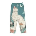 thumbnail image 6 of Fotbe Celestial Cat And Flowers Women's Pajama Pants,Sleepwear Pants,Pj Bottoms Drawstring And Pockets-Large, 6 of 7