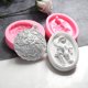 thumbnail image 5 of Molde de vela redonda para hacer velas, decoración para el hogar de artesanías de yeso, bola de flores B,11 Feliz Sencillez, 5 of 5