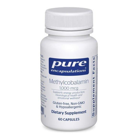 Pure Encapsulations Methylcobalamin 1,000 mcg - Vitamin B12 Supplement to Support Memory & Nerve Health - Premium Vitamin B12 Capsules - 60 Capsules