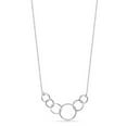 thumbnail image 3 of LeCalla 925 Sterling Silver Six Circle Necklace, Interlocking Infinity Circles 60th Birthday Gifts for Women, Six Rings for Six Decades,  Jewelry Gift for 60 Year Old Woman 18" Inches, 3 of 5