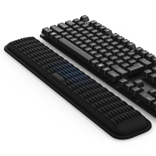 Reposamuñecas para teclado MEKASS Soft Memory Foam Classic Black