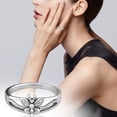 thumbnail image 5 of YYKihy Fashion Lady Beautiful Butterflies 925 Thai Silver Butterflies Ring Bridal Wedding Jewelry, 5 of 9