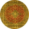 thumbnail image 1 of Ahgly Company Indoor Round Persian Yellow Traditional Area Rugs, 7' Round, 1 of 4