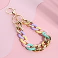 thumbnail image 3 of Acrylic Plastic Link Chain Keychain Macaron Color Handmade Key Ring For Girls Gifts Handbag Charms tzw, 3 of 7