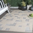 thumbnail image 2 of SAFAVIEH Milos Quintella Geometric Indoor/Outdoor Area Rug, Beige/Grey, 6'7" x 6'7" Square, 2 of 13