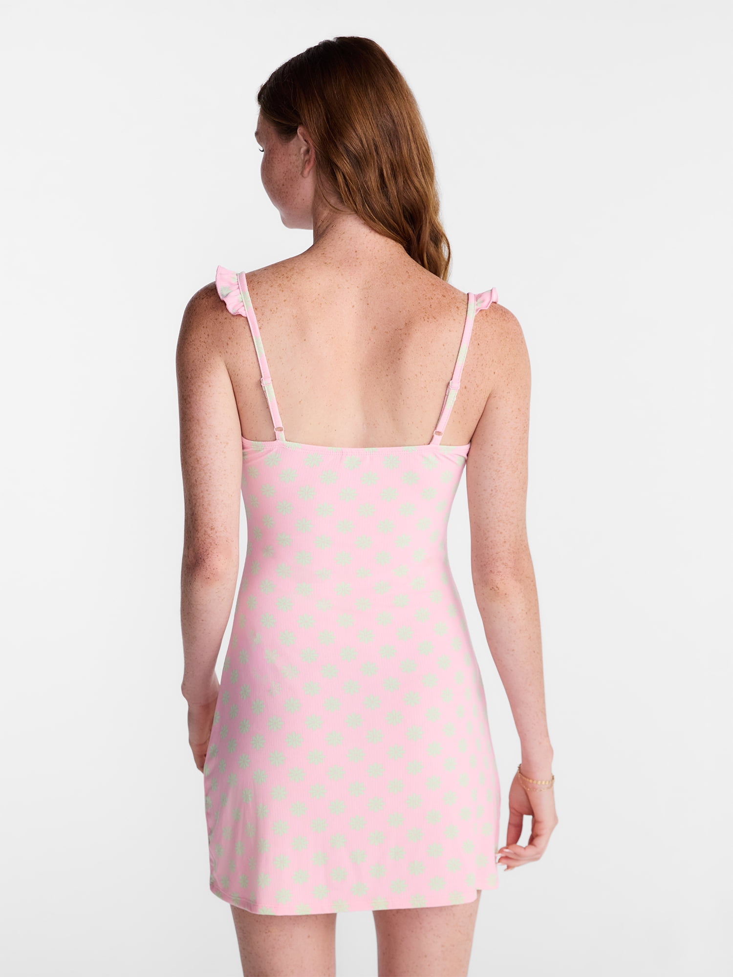 No Boundaries Ruffle Slip Dress, Women's XS-XXL