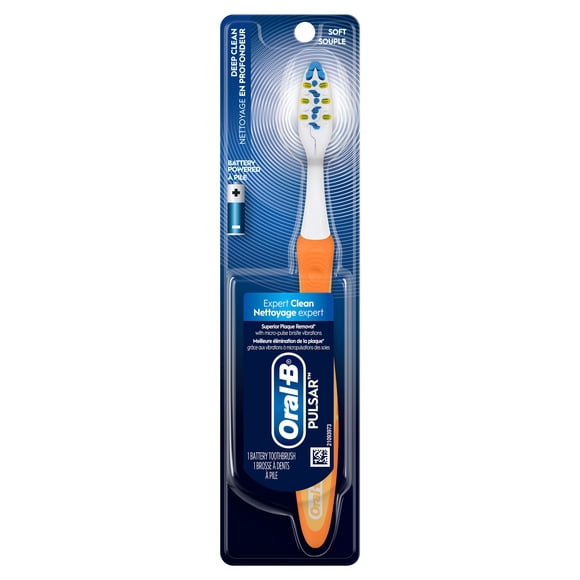 Oral-B Vibrating Expert Clean Pulsar Toothbrush, Vibrating Battery Toothbrush, Soft