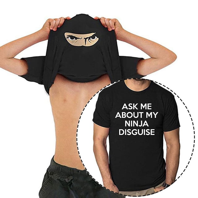 Ask Me About My Ninja Disguise Camiseta Karate Martial Arts Adults Tee Top