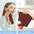 thumbnail image 7 of Dreamtimes 6 PCS National Tartan Red Black Washcloths, 12 X 12 Inches Cotton Wash Cloths, Highly Absorbent and Soft Face Towels for Bathroom,Gym,Hotel and Spa, 7 of 7