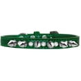 thumbnail image 6 of Dog, Puppy and Pet Designer Croc Collar, "Silver Spike  Clear Jewel", 6 of 10
