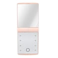 thumbnail image 1 of Lighted Makeup Mirror LED Double Sided Portable Foldable Sensitive Touch Cosmetic Mirror for Daily Life Pink, 1 of 15