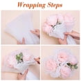 thumbnail image 5 of 3pcs Bouquet Wrapping Paper, 11in X 4.5 Yards for Each Pearl Edge Flower Packaging Fabric, (White), 5 of 5