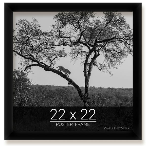 wallsthatspeak 22x22 Black Picture Frame for Puzzles Posters Photos or Artwork