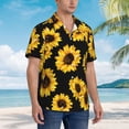 thumbnail image 5 of Balery Sunflower 6 Print Men's Hawaiian Shirts Short Sleeve Beach Shirt Relaxed Fit Vacation Button Down Shirts-Small, 5 of 9