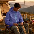 thumbnail image 5 of Evdexr Men's Rain Jacket Lightweight Zip Up Waterproof Outerwear Fall Winter Outdoor Hiking Coat Hooded Windbreaker Jackets with Zipper Pockets XL, 5 of 7
