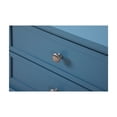 thumbnail image 7 of Homestock Neo-Classical Nostalgia Nightstand with Shelf - Dovetailed Drawers for Bedroom Storage, Stylish Nickel Hardware, Floor Mountable-Color:Teal, 7 of 7