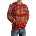 thumbnail image 5 of Red Bandana Pattern Men's Women New Sweatshirt Hoodie Men's Plus Size Sweatshirt Hooded Sweatshirt 3d Printed Street Men's Cloth, 5 of 6
