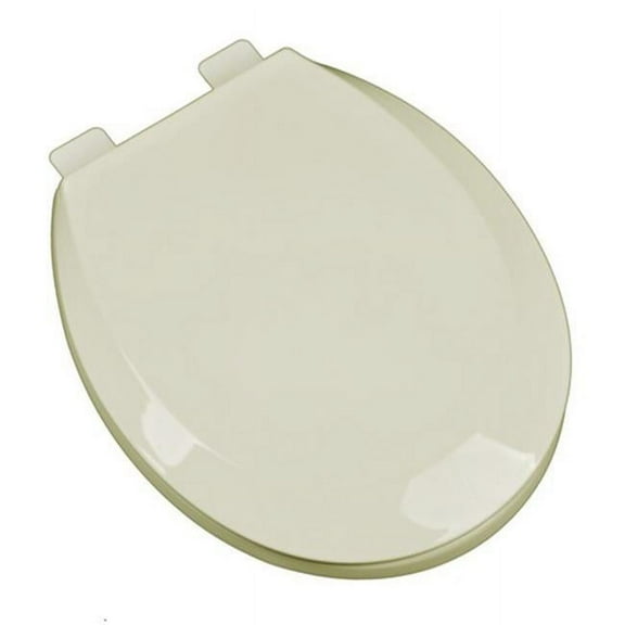 Plumbing Technologies  Premium Plastic Round Front Toilet Seat- Bone 14.38in.L x 2.5in.H x 17.5in.W