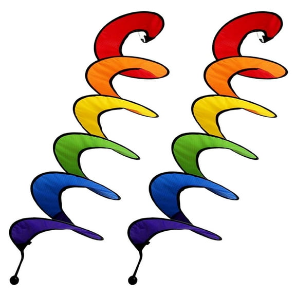 2 Pcs Wind Spinners outside Garden Decoration Outdoor Pendant Spiral
