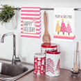 thumbnail image 5 of Pink Christmas Kitchen Towel Xmas Tree Happy Holiday Dish Towel 18 x 26 Inch Seasonal Hand Drying Tea Towel for Winter Cooking Baking Cleaning Wiping, 2 Pack, 5 of 6