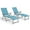 Blue, variant on Pellebant 2PCS Adjustable Aluminum Patio Chaise Lounge Chair - N/A Espresso