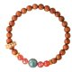 thumbnail image 1 of Pulsera de sándalo natural con detalles de jade y cornalina, 1 of 2
