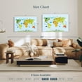 thumbnail image 4 of Elephant Stock Animals Of The World Wall Art - Horizontal Canvas Wall Art - Kids Room Wall Decor - Map Canvas - Green And Blue Decor - 45" x 30", 4 of 8