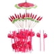thumbnail image 1 of 25 piezas de de plástico para s de flamencos hawaianos, picnic de en Luau + 140 piezas de palillos de cóctel con, 1 of 9