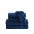 thumbnail image 3 of TRULY SOFT Cloud Solid Navy 6 Piece Towel Set, Solid Color, Oeko-TEX Certified, 3 of 6