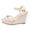 Beige, variant on Platform Wedge Dressy Sandals for Women Ladies 2026 Fashion Casual Metallic Buckles Ankle Strap Height Increasing Chunky Heeled Dress Beach Summer Shoes Bride Wedding Boho Pink Size 6.5