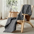 thumbnail image 3 of Levtex Home - 100% French Flax Linen Front/100% Cotton Back - Quilted Throw - French Flax Washed Linen - Charcoal - Throw Size (50 x 60in.), 3 of 5