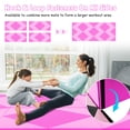 thumbnail image 5 of Yardi Yard 8 Feet PU Leather Folding Gymnastics Mat with Hook and Loop Fasteners-Pink, Fitness All Purpose Extra Thick High Density Anti Tear Gymnastics Gym Folding Exercise Aerobics Mats, 5 of 7