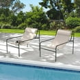 thumbnail image 5 of Costway 2PCS Patio Sling Lounge Chair with Removable Headrest Pillow Breathable Seat Porch, 5 of 8
