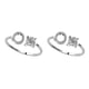 thumbnail image 4 of Sonducket Anillo abierto con letras mayúsculas, anillos de compromiso para interiores y exteriores, fiesta de viaje, oficina, compras, maquillaje Letra O 2piezas Sonducket CBP104087, 4 of 5