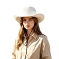 thumbnail image 3 of LILIYA Packable Western Cowboy Hat for Women and Men, Lightweight Travel Hats with Adjustable Fit, Wide Brim Sun Protection Headwear for Camping Hiking and Holiday Trips, 3 of 5