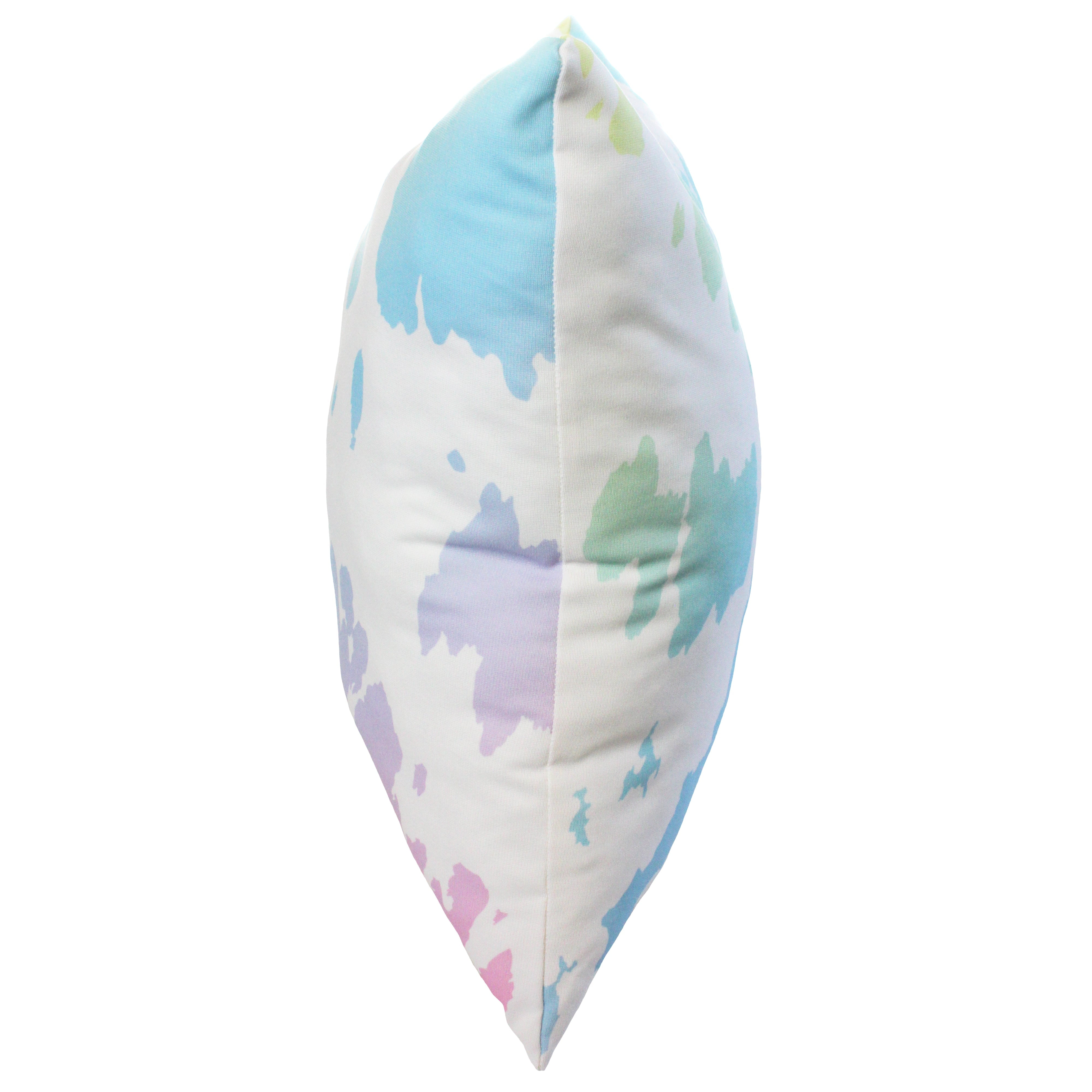 Everything Comfy Cow Print Decorative Throw Pillow, 16x16 Inch, Pastel Gradient,