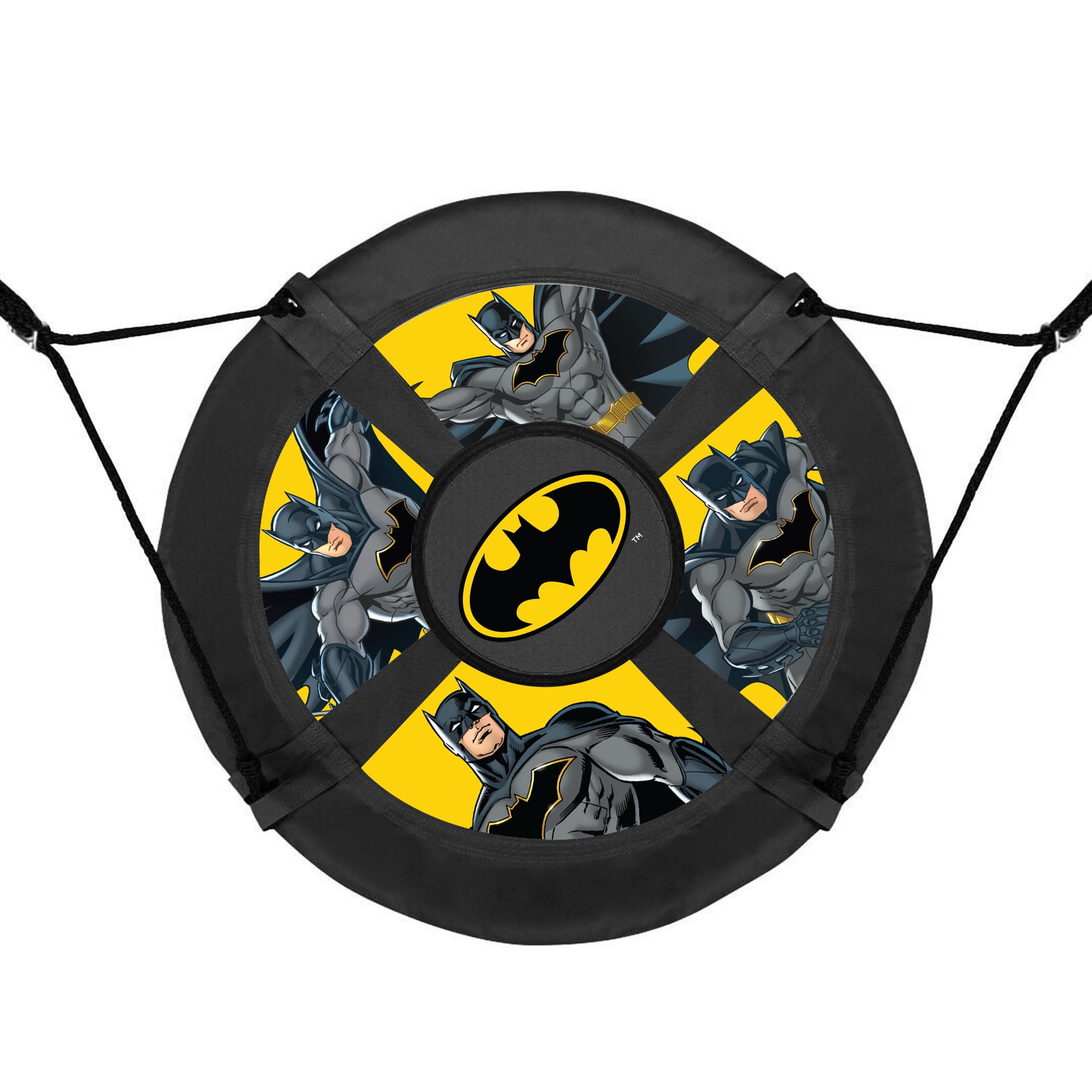 Batman 40” Saucer Tree Swing for Kids – Heavy-Duty Flying Disc Swing, Adjustable Ropes, Indoor & Outdoor Use, Ages 3+
