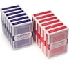 Brybelly GCAR-206 12 Decks of Pinochle Cards Jumbo Index - 6 Red & 6 Blue