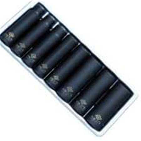 

8 Piece 3/8 Inch Drive 6 Point Deep SAE Impact Socket Set