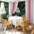 thumbnail image 4 of Outdoor Curtains for Patio Waterproof, Pink Grey Ombre Outdoor Privacy Panels Grommet, Farmhouse Gradient Minimalist Blackout Outside Curtains for Porch/Cabana/Pergola/Gazebo 54"x95", 1 Panel, 4 of 8