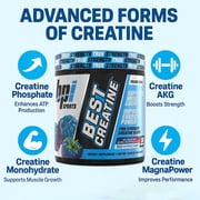 BPI Sports Best Creatine - Creatine Monohydrate, Himalayan Salt - Strength, Pump, Endurance, Muscle Growth, Muscle Definition - No Bloat - Icy Blue Raz - 50 servings - 10.58 Ounce