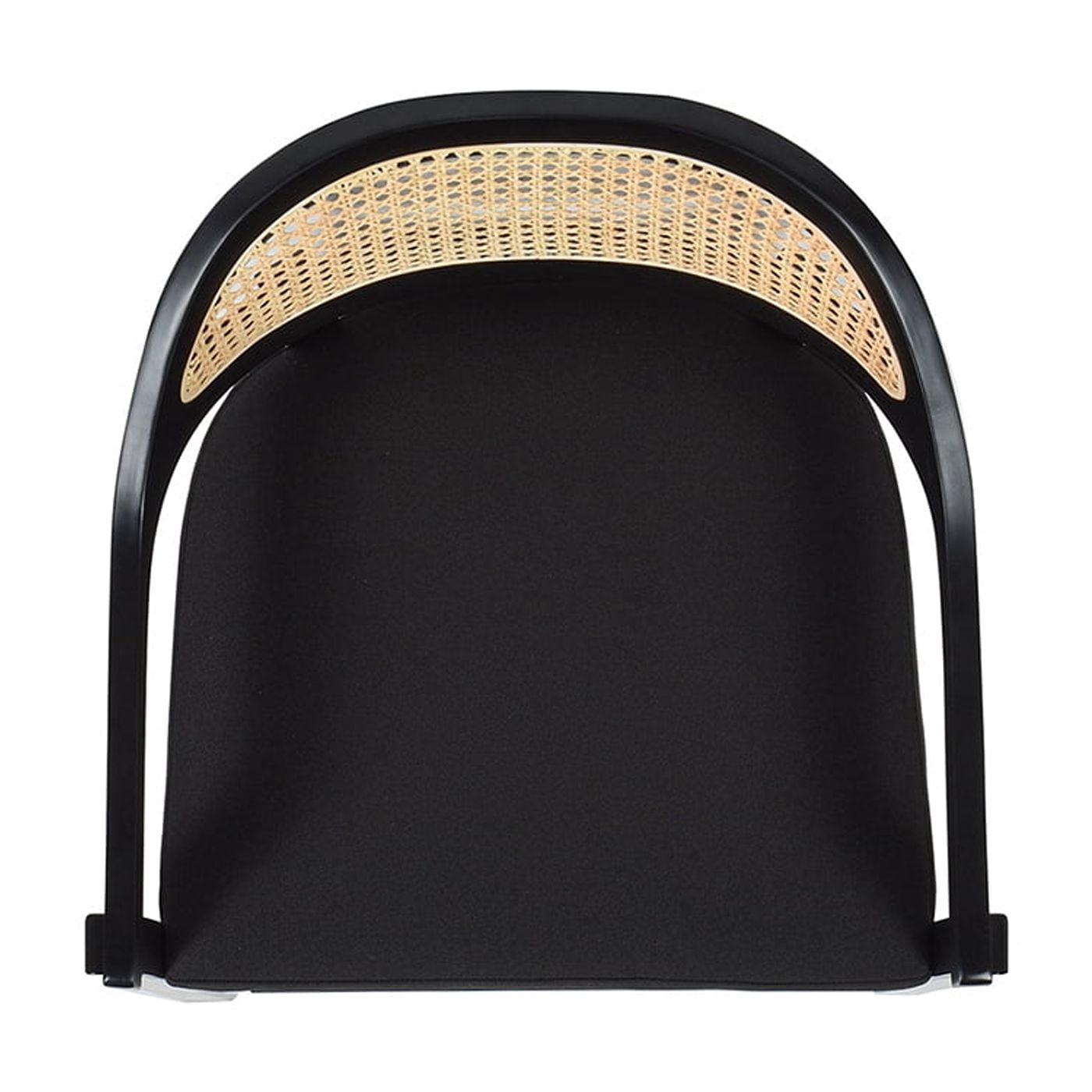 Americana Mid-Century Modern 30.5" Cane Back Bar Stool Jet Black
