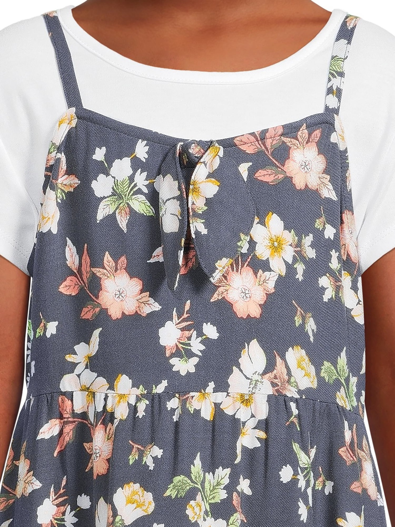 Wonder Nation Girls Slip Dress and T-Shirt Set, 2-Piece, Sizes 4-18 & Plus