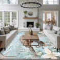 thumbnail image 3 of Ocean Turtle Area Rugs 5x7 ft Retro Marine Life Starfish Coral Washable Rug Non Slip Indoor Carpet Absorbent Floor Mat for Living Room Bedroom Dining Room, 3 of 8