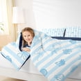 thumbnail image 3 of Erosebridal Girls Blue Ribbon Bow Twin Bedding Sets 7-Piece,Ocean Seashell Starfish Bedding Comforter Set for Teens Women,Navy Blue Reversible,Ultra Soft Home Decor, 3 of 6