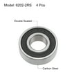 thumbnail image 2 of Unique Bargains 6202-2RS Deep Groove Ball Bearings Z2 15mmx35mmx11mm Double Shielded Carbon Steel 4pcs, 2 of 4