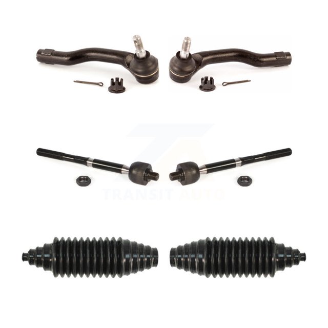 Transit Auto Front Steering Tie Rod End & Boot Kit for Car 2011-2014 Mazda 2 - Left Right Side (Driver Passenger) KTB-100793