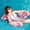 Maple Leaf pink, variant on Foldable Double Backrest Inflatable Floating Chair, Breathable Mesh Hammock Style Pool Lounge, Portable Water Float for Swimming Pool, Lake and Outdoor Water Relaxation