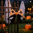 thumbnail image 4 of Roiihwy Large Halloween Bows Wreath, Pumpkin Bat Star Bows for Front Door, Black Ornament Tree Topper Bows for Halloween Indoor Outdoor Decor, 4 of 6
